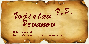 Vojislav Prvanov vizit kartica